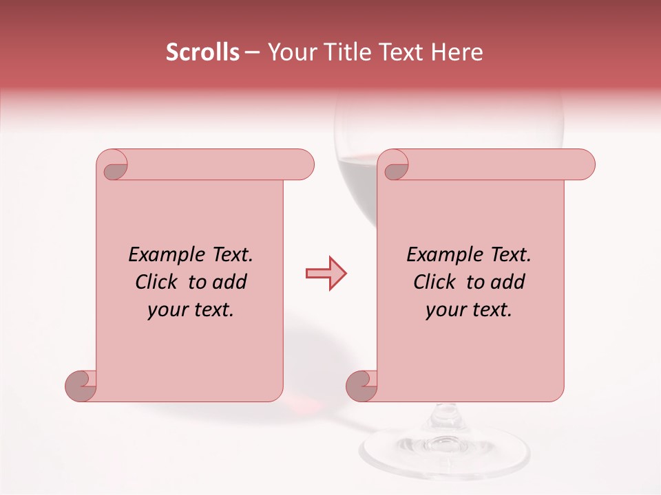 Red Wineglass Romance PowerPoint Template