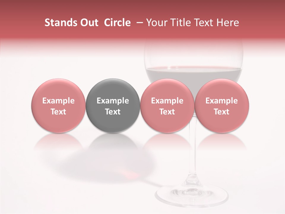 Red Wineglass Romance PowerPoint Template