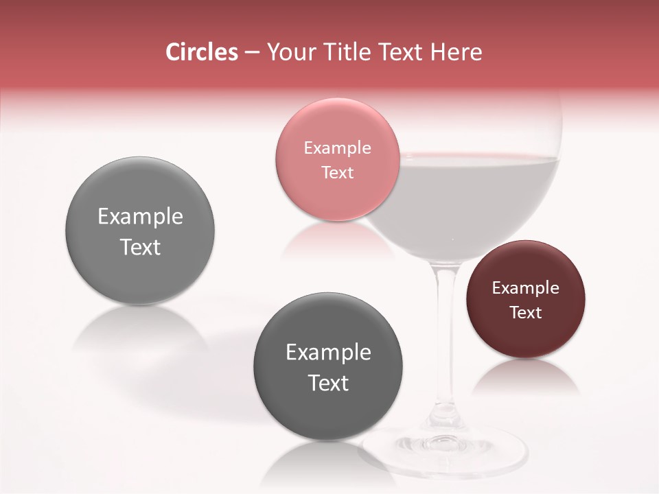 Red Wineglass Romance PowerPoint Template