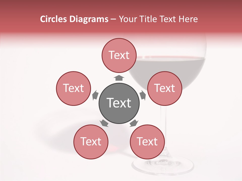 Red Wineglass Romance PowerPoint Template