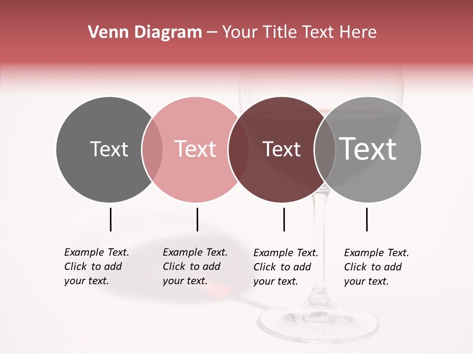 Red Wineglass Romance PowerPoint Template