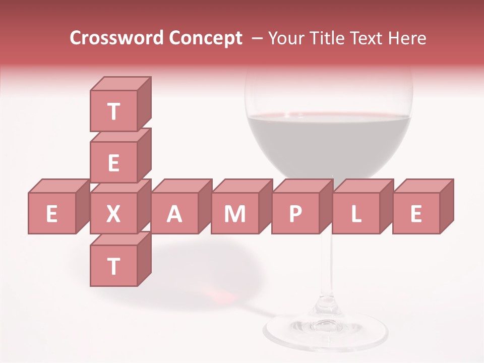 Red Wineglass Romance PowerPoint Template