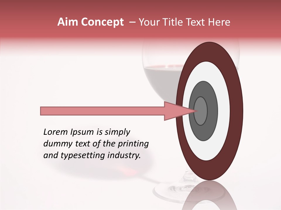 Red Wineglass Romance PowerPoint Template