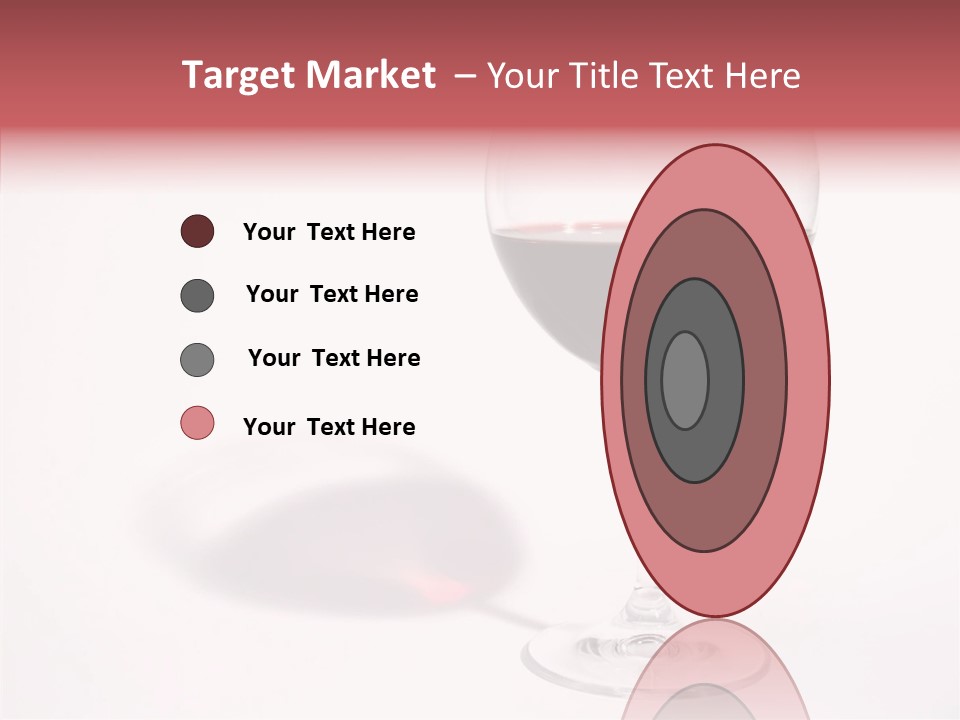 Red Wineglass Romance PowerPoint Template