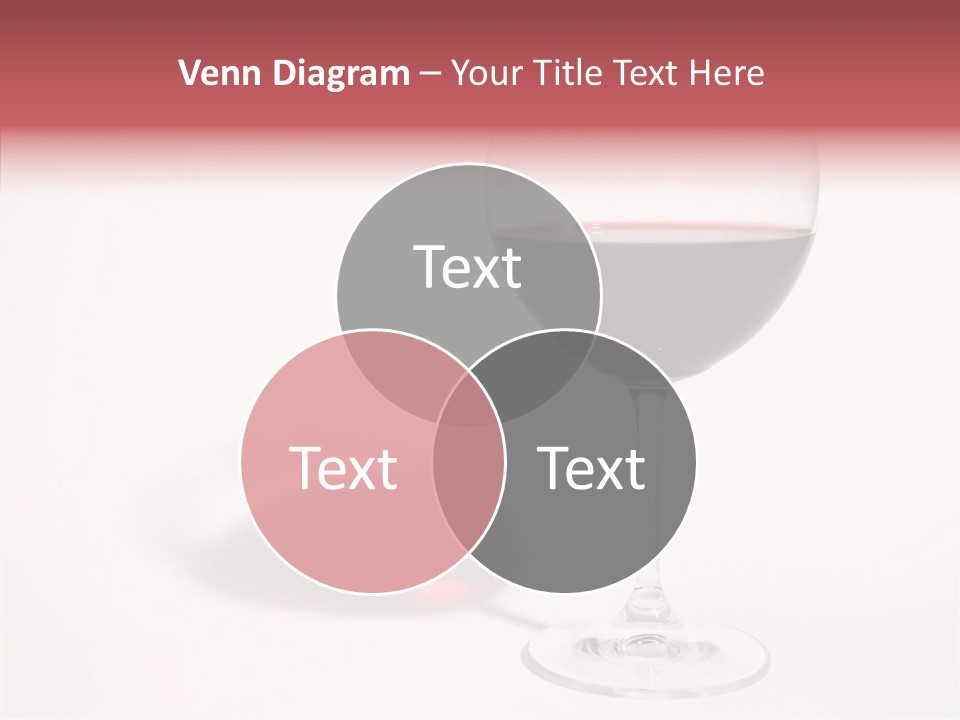 Red Wineglass Romance PowerPoint Template