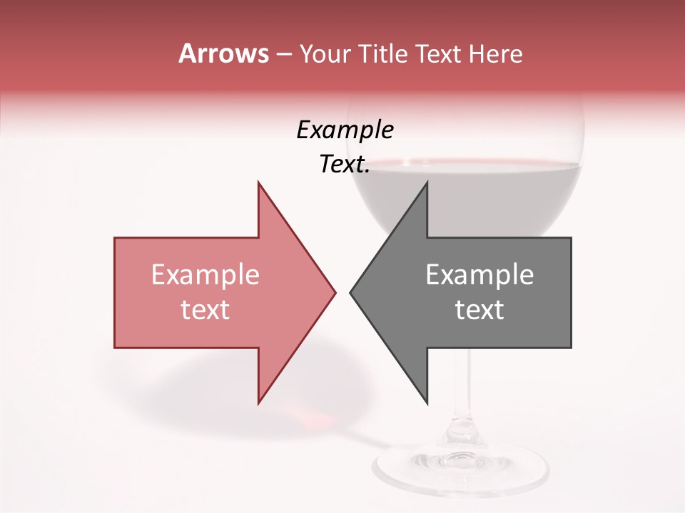 Red Wineglass Romance PowerPoint Template