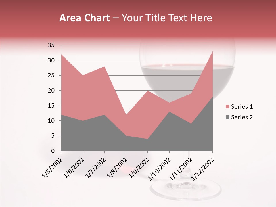 Red Wineglass Romance PowerPoint Template