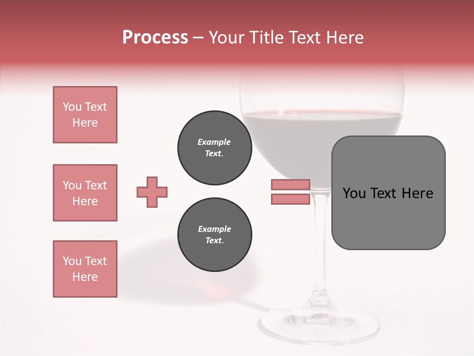 Red Wineglass Romance PowerPoint Template