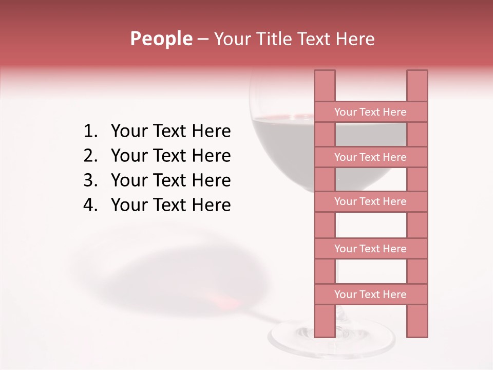 Red Wineglass Romance PowerPoint Template
