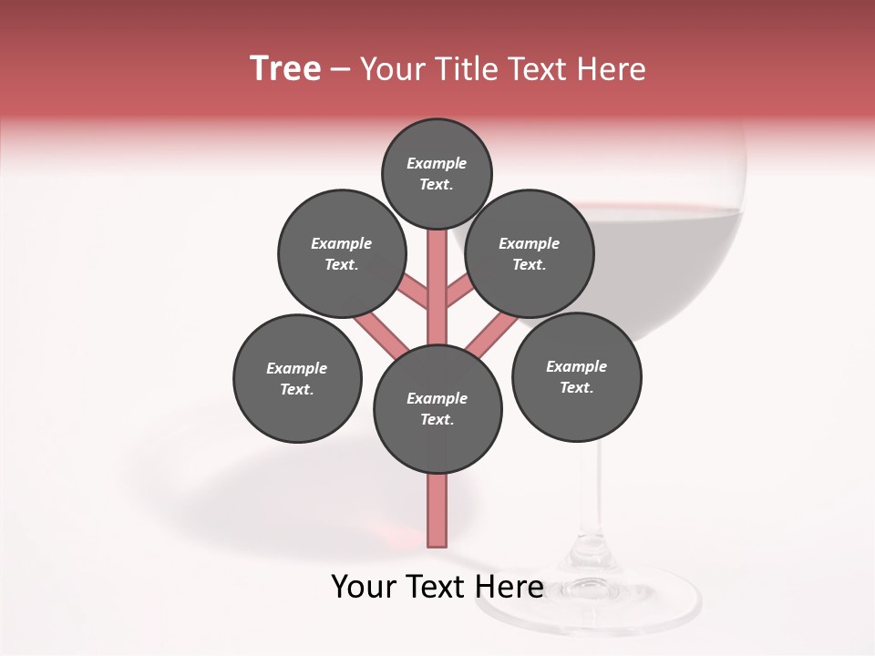 Red Wineglass Romance PowerPoint Template