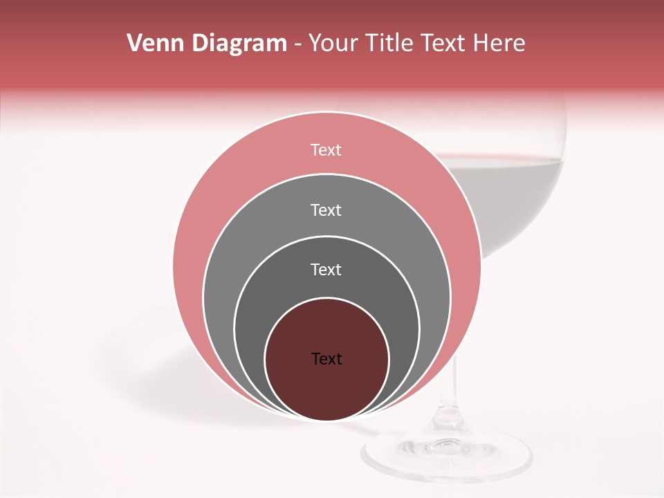 Red Wineglass Romance PowerPoint Template