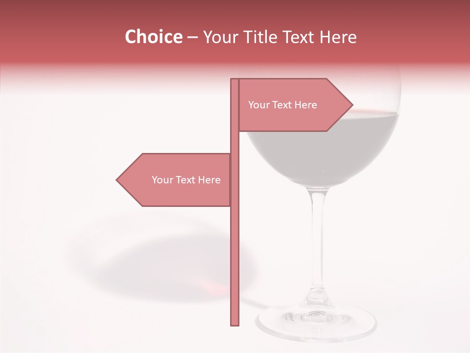 Red Wineglass Romance PowerPoint Template