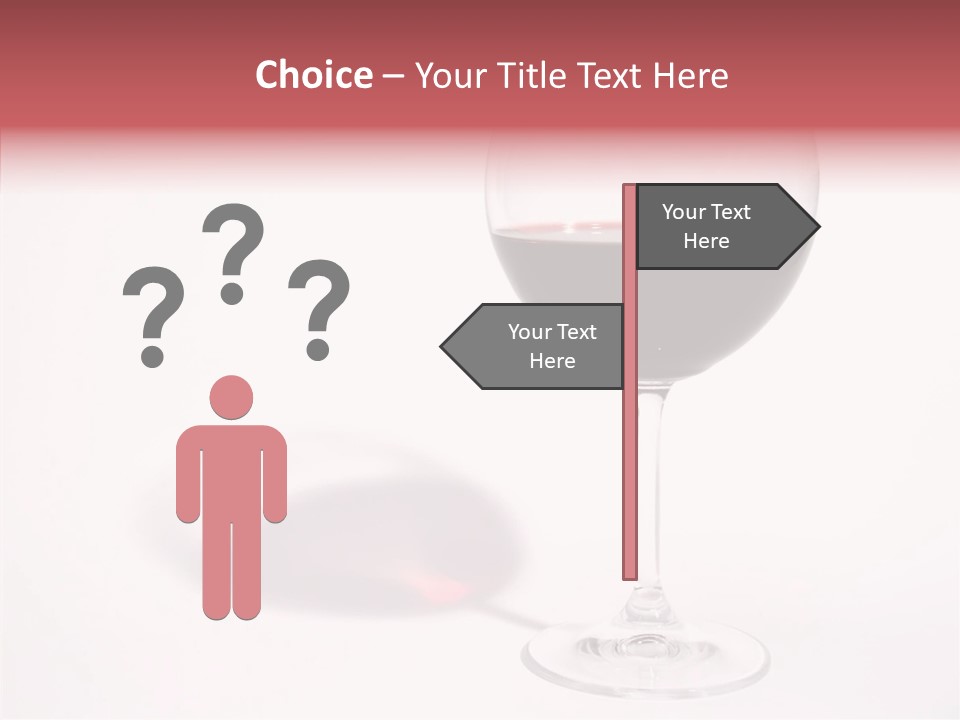 Red Wineglass Romance PowerPoint Template