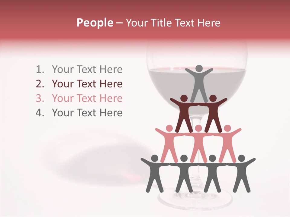 Red Wineglass Romance PowerPoint Template