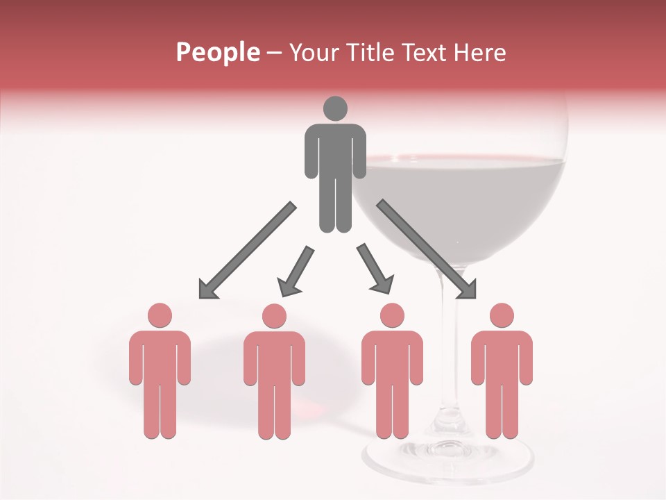 Red Wineglass Romance PowerPoint Template