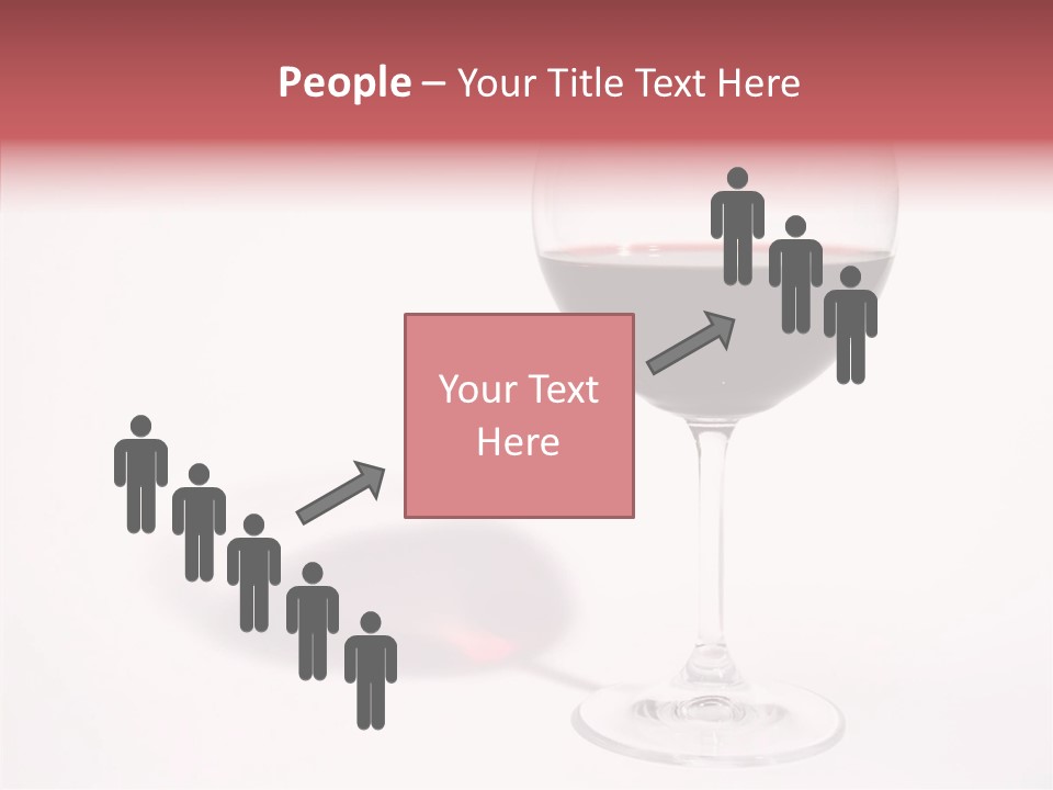 Red Wineglass Romance PowerPoint Template