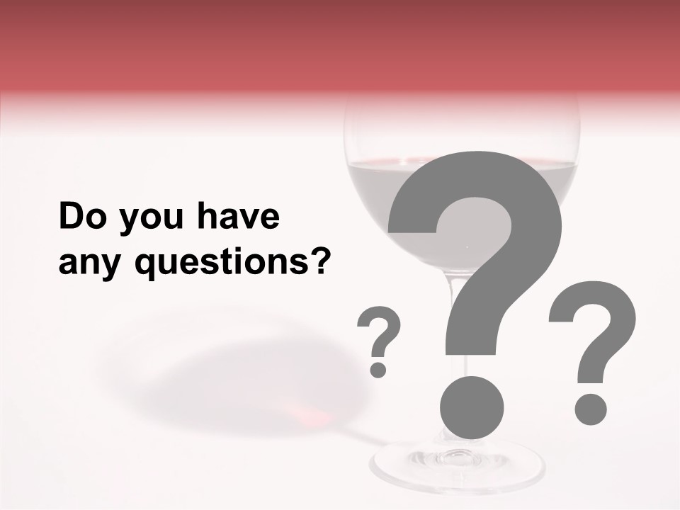 Red Wineglass Romance PowerPoint Template