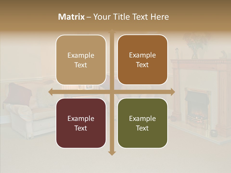 Warmth Furniture Fireplace PowerPoint Template