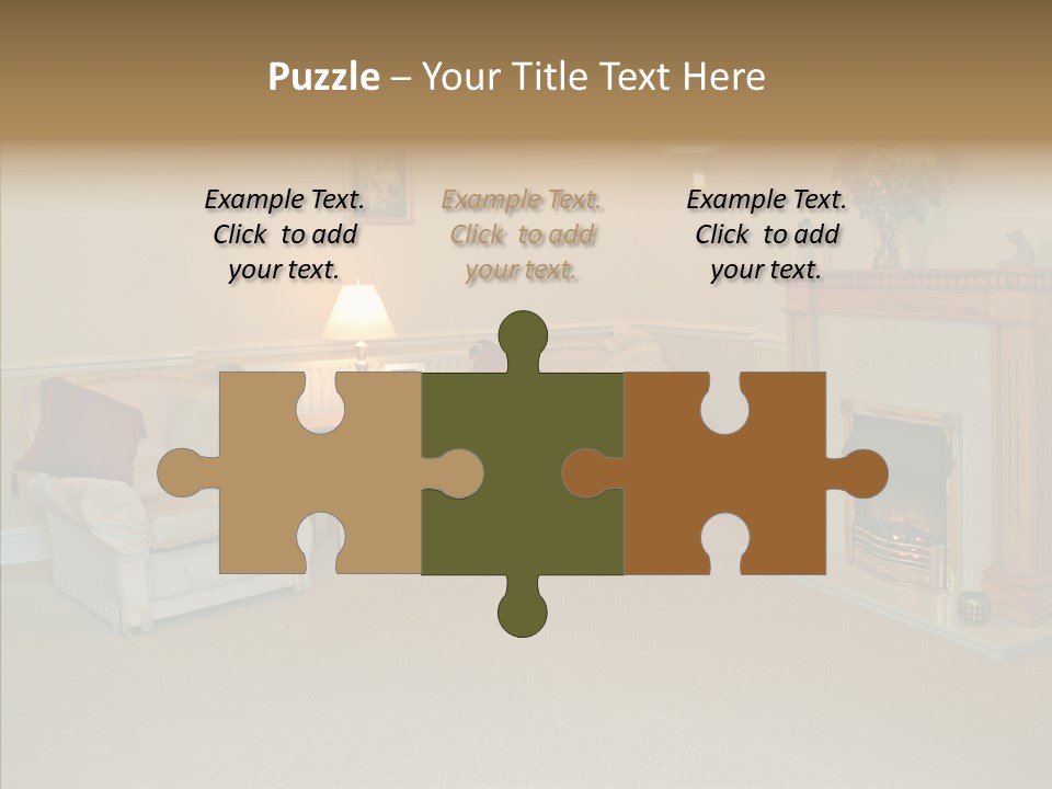 Warmth Furniture Fireplace PowerPoint Template