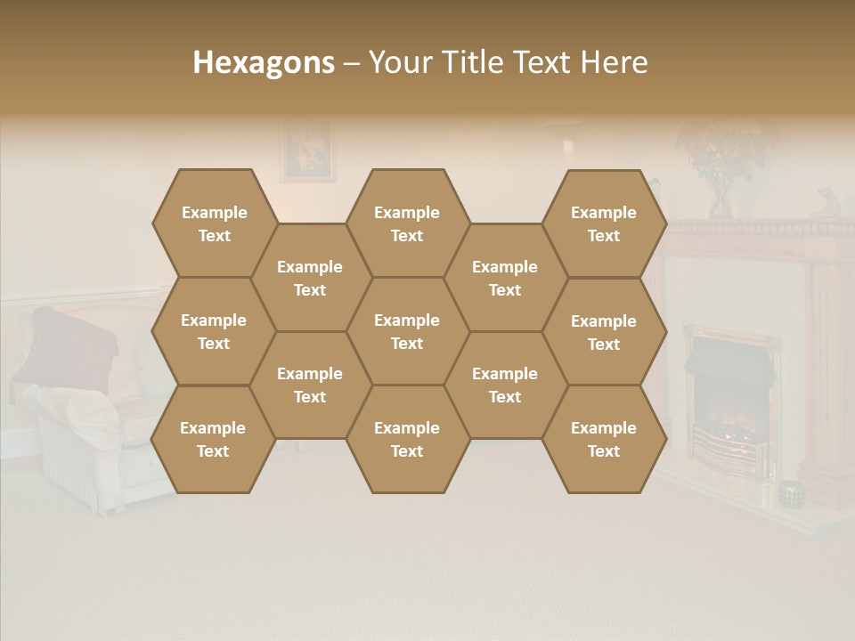 Warmth Furniture Fireplace PowerPoint Template