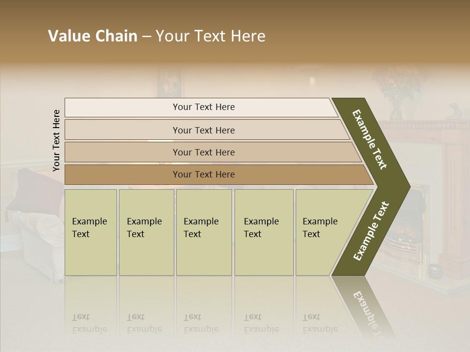 Warmth Furniture Fireplace PowerPoint Template