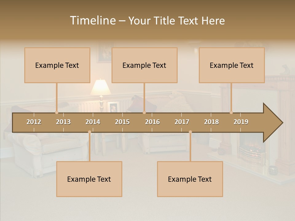 Warmth Furniture Fireplace PowerPoint Template