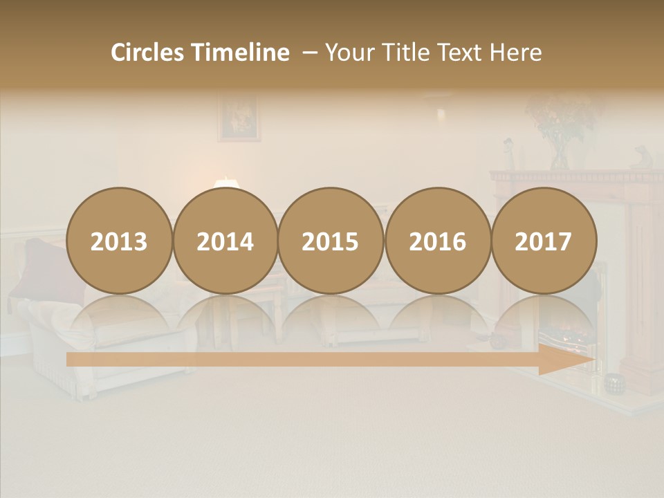 Warmth Furniture Fireplace PowerPoint Template