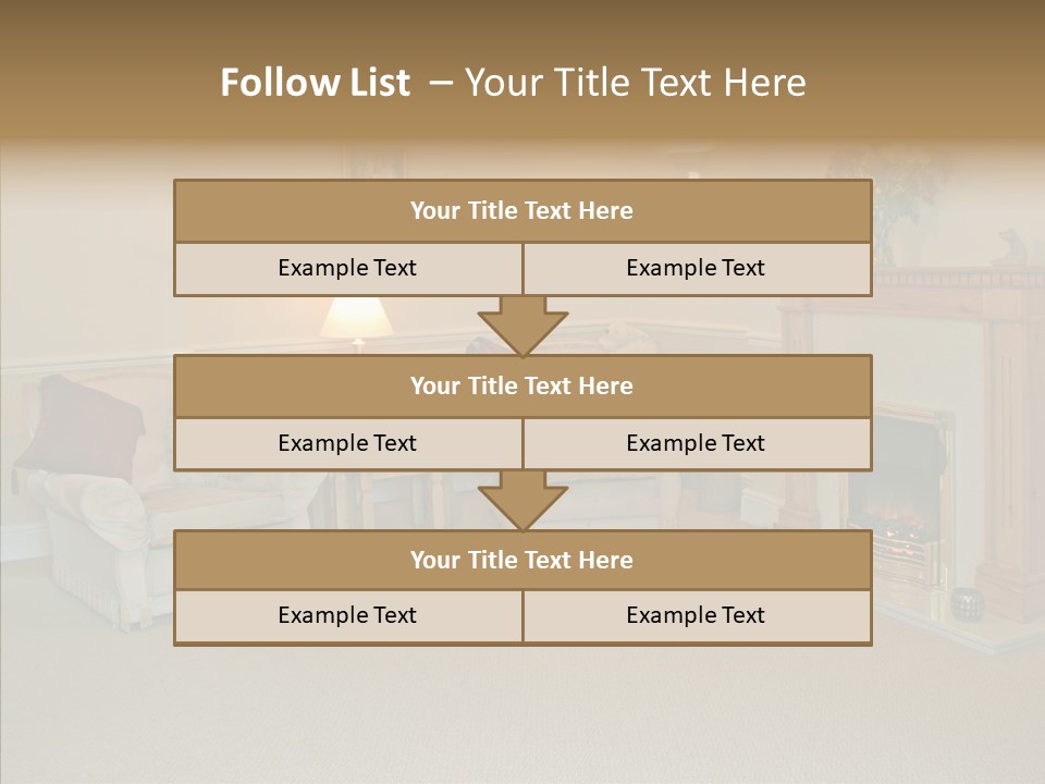 Warmth Furniture Fireplace PowerPoint Template