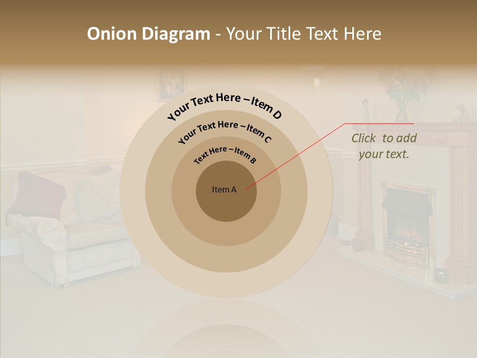 Warmth Furniture Fireplace PowerPoint Template