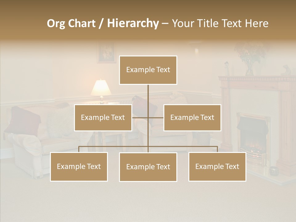 Warmth Furniture Fireplace PowerPoint Template