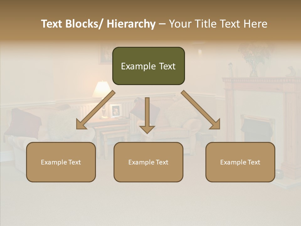 Warmth Furniture Fireplace PowerPoint Template