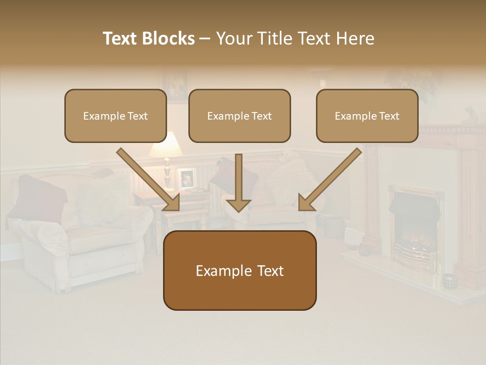 Warmth Furniture Fireplace PowerPoint Template