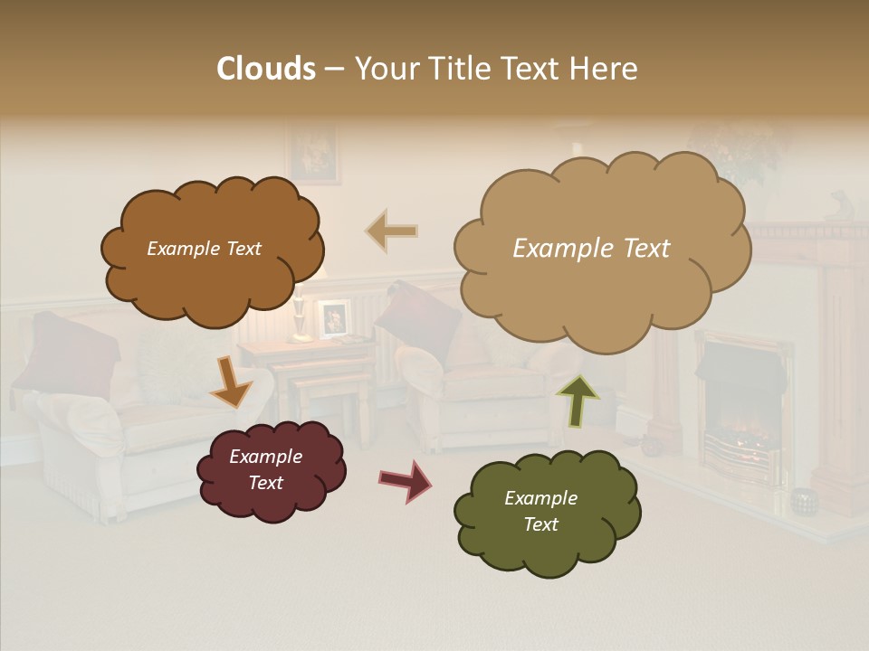 Warmth Furniture Fireplace PowerPoint Template