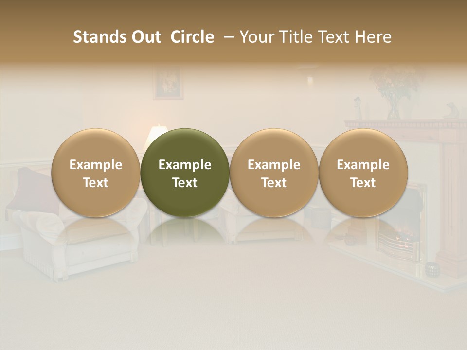 Warmth Furniture Fireplace PowerPoint Template