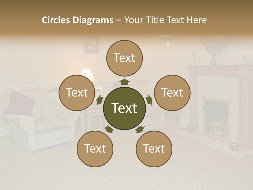 Warmth Furniture Fireplace PowerPoint Template