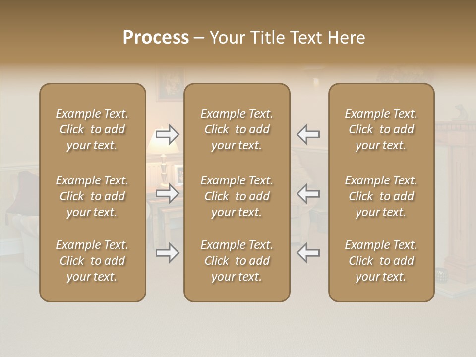 Warmth Furniture Fireplace PowerPoint Template