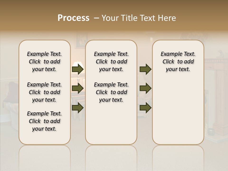 Warmth Furniture Fireplace PowerPoint Template
