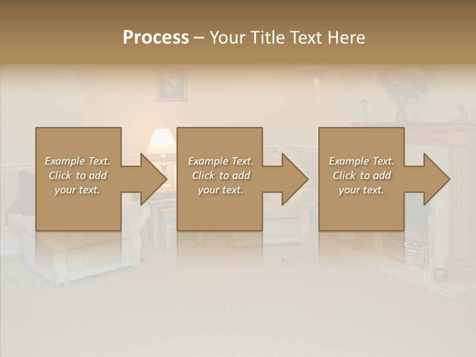 Warmth Furniture Fireplace PowerPoint Template