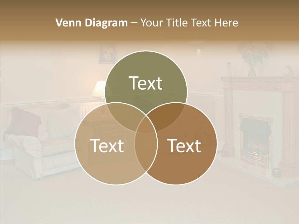 Warmth Furniture Fireplace PowerPoint Template