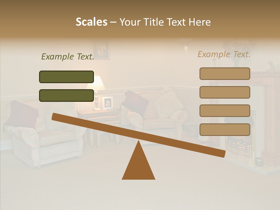 Warmth Furniture Fireplace PowerPoint Template