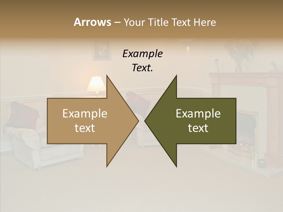 Warmth Furniture Fireplace PowerPoint Template