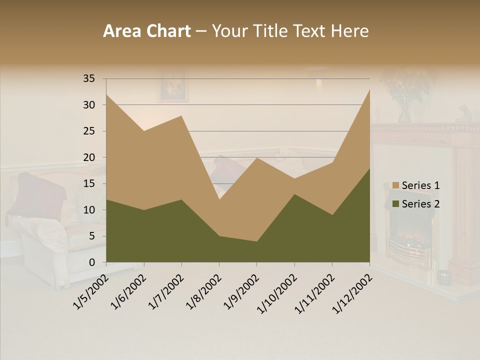 Warmth Furniture Fireplace PowerPoint Template
