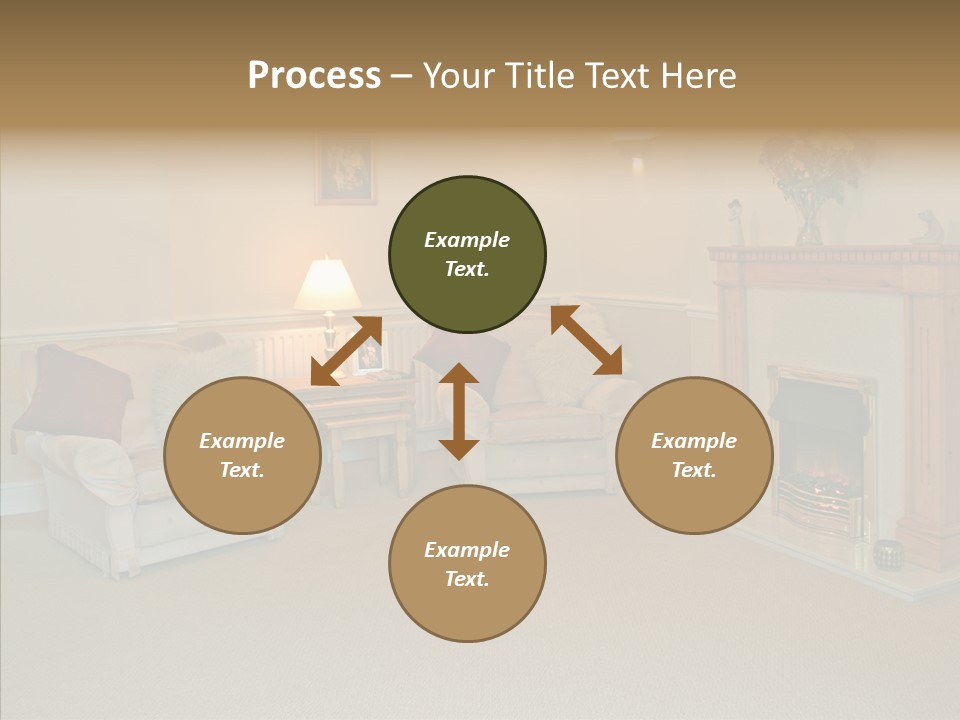Warmth Furniture Fireplace PowerPoint Template