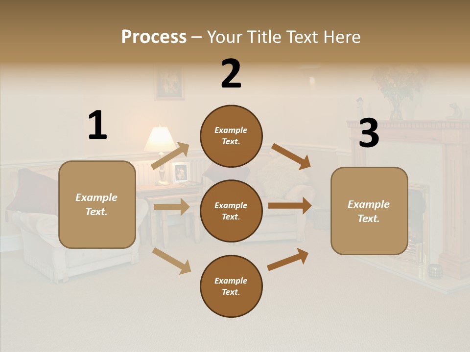 Warmth Furniture Fireplace PowerPoint Template