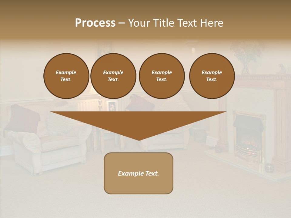 Warmth Furniture Fireplace PowerPoint Template