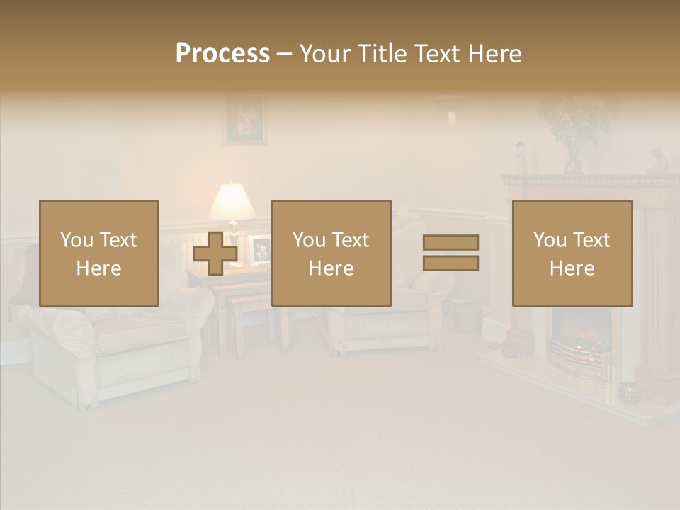 Warmth Furniture Fireplace PowerPoint Template