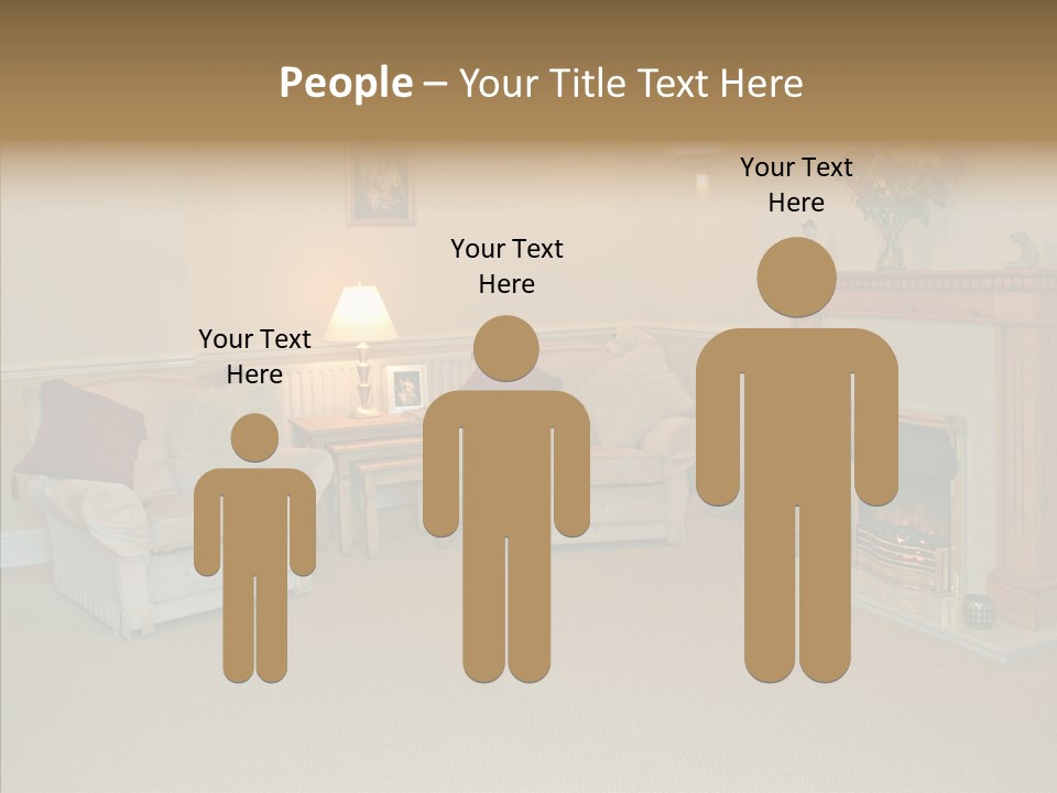 Warmth Furniture Fireplace PowerPoint Template