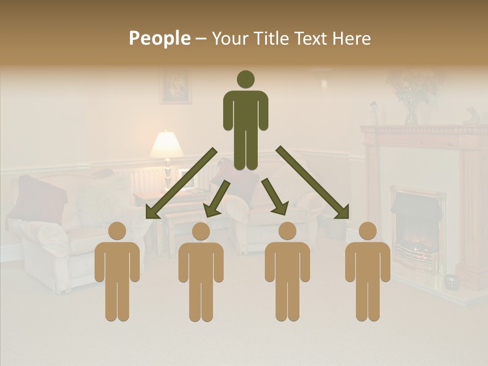 Warmth Furniture Fireplace PowerPoint Template