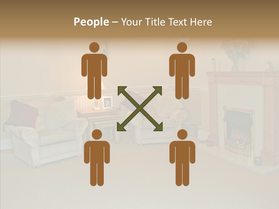 Warmth Furniture Fireplace PowerPoint Template