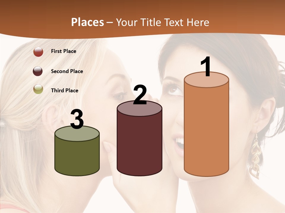 Surprised Whispering Young PowerPoint Template